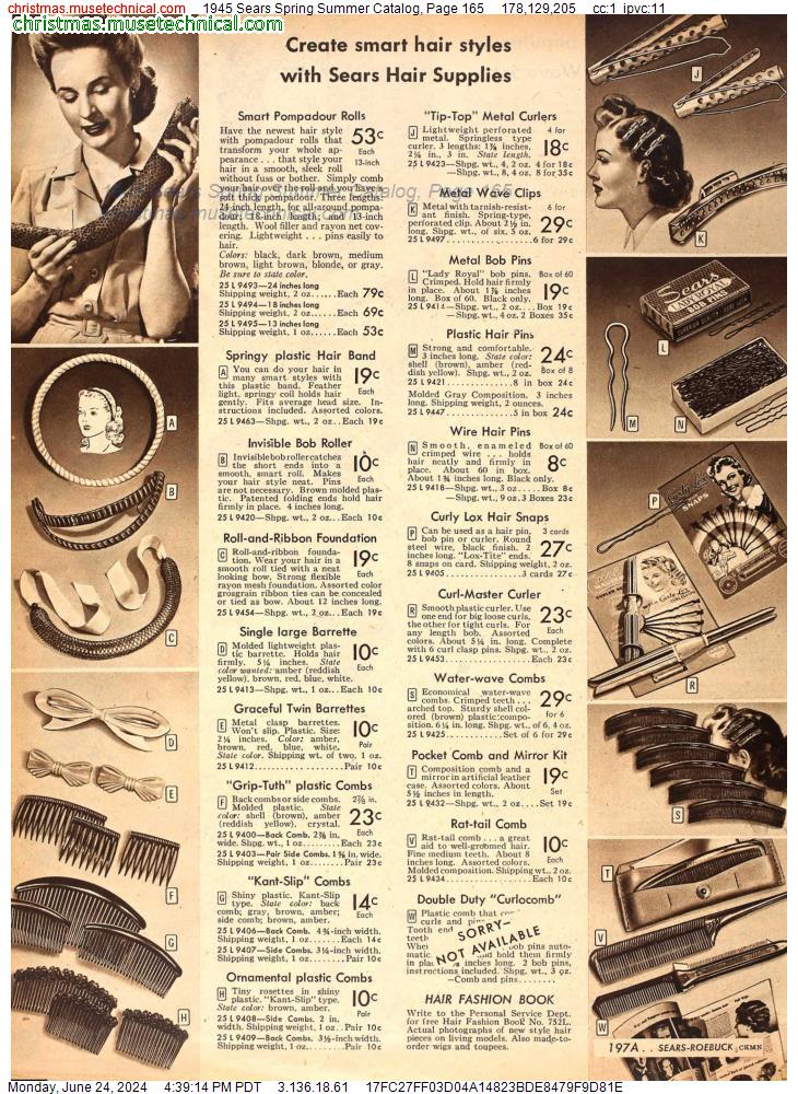 1945 Sears Spring Summer Catalog, Page 165