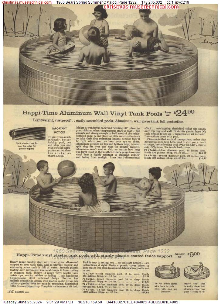 1960 Sears Spring Summer Catalog, Page 1232