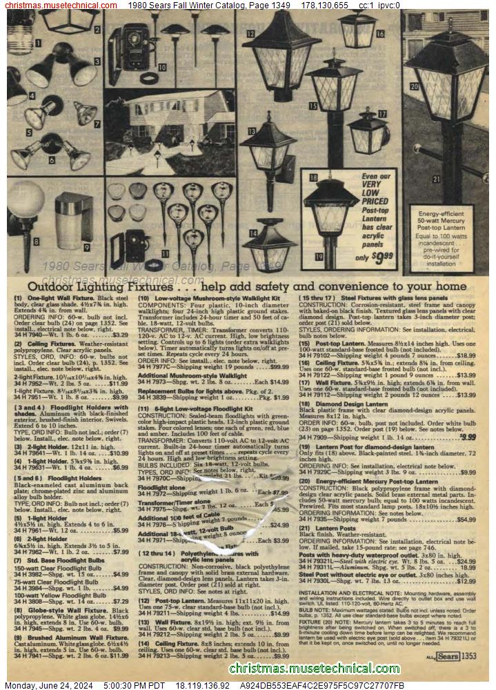 1980 Sears Fall Winter Catalog, Page 1349