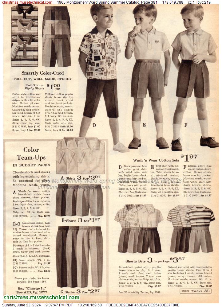 1965 Montgomery Ward Spring Summer Catalog, Page 381