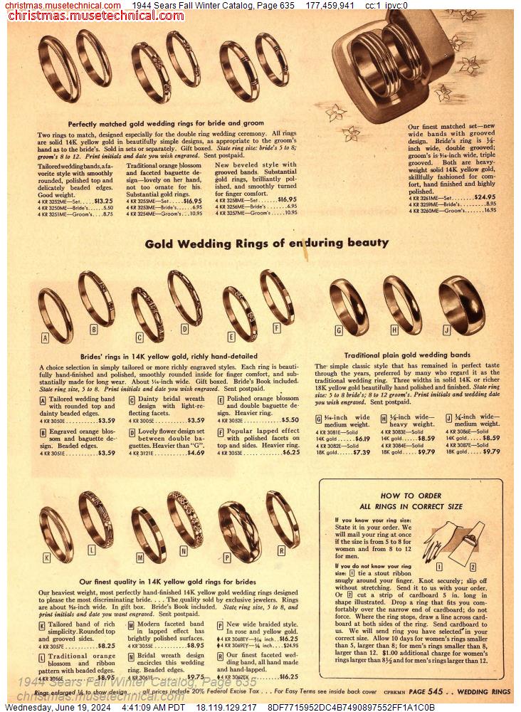 1944 Sears Fall Winter Catalog, Page 635