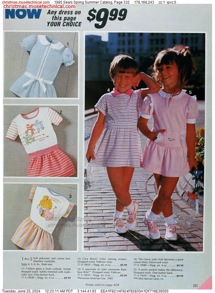1985 Sears Spring Summer Catalog, Page 332
