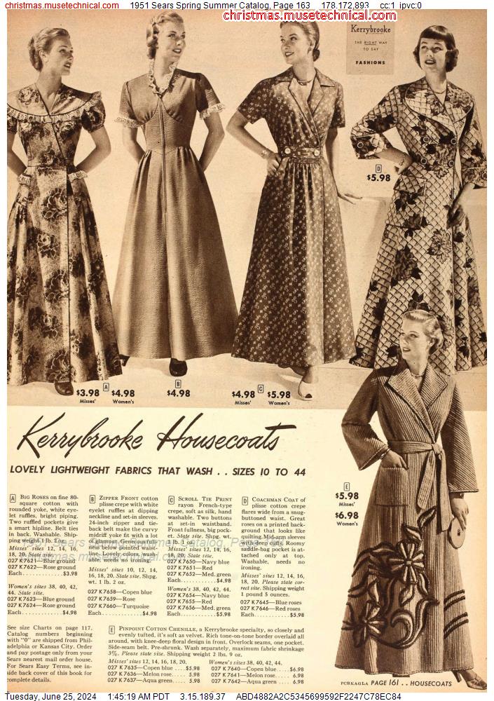 1951 Sears Spring Summer Catalog, Page 163