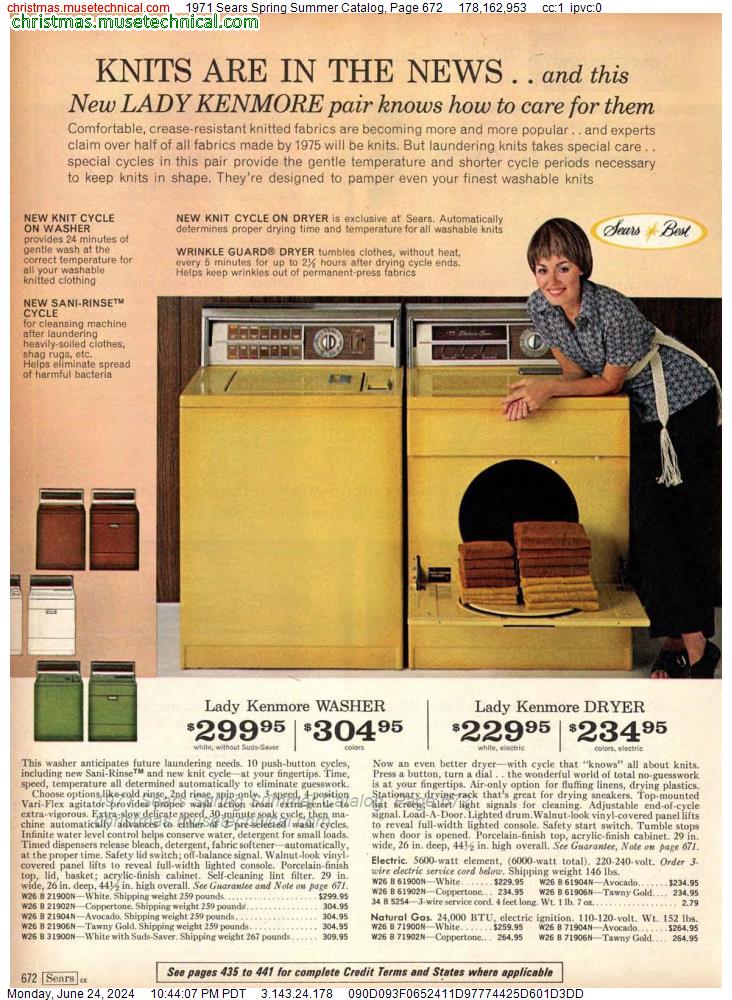 1971 Sears Spring Summer Catalog, Page 672