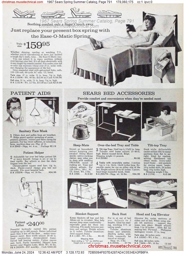 1967 Sears Spring Summer Catalog, Page 791