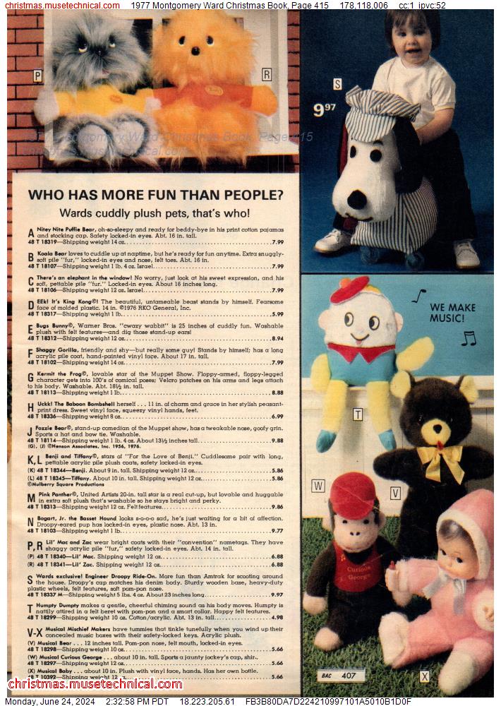 1977 Montgomery Ward Christmas Book, Page 415