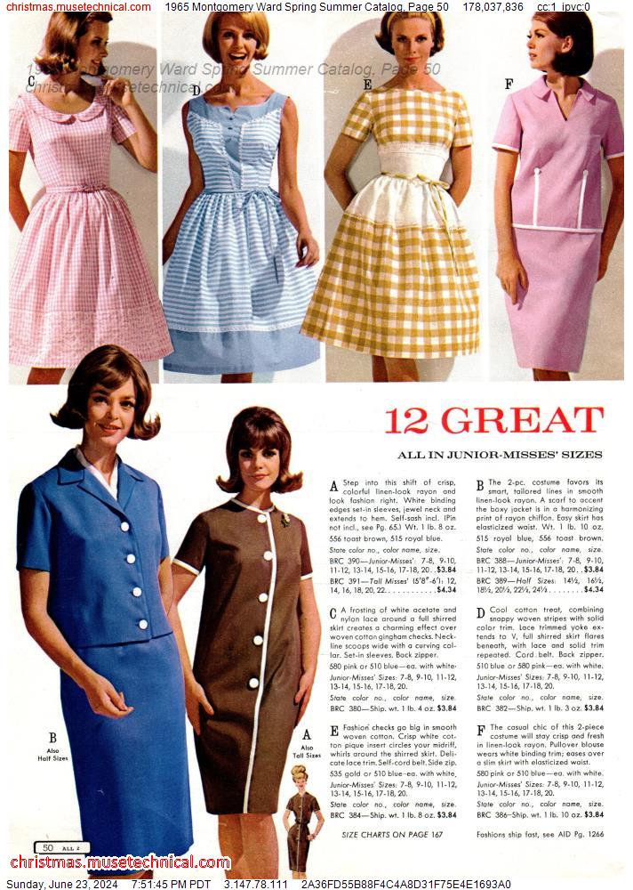 1965 Montgomery Ward Spring Summer Catalog, Page 50