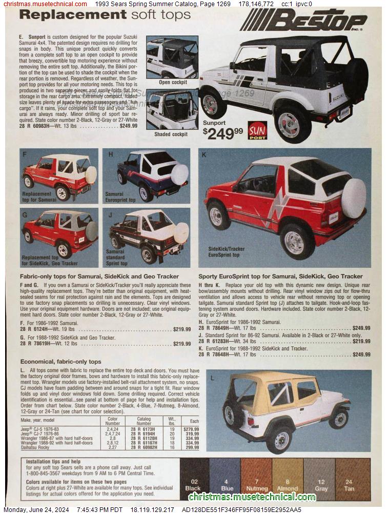 1993 Sears Spring Summer Catalog, Page 1269