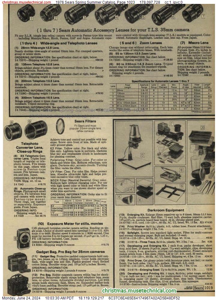 1976 Sears Spring Summer Catalog, Page 1023