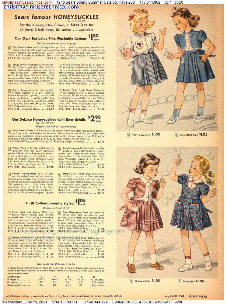 1946 Sears Spring Summer Catalog, Page 260