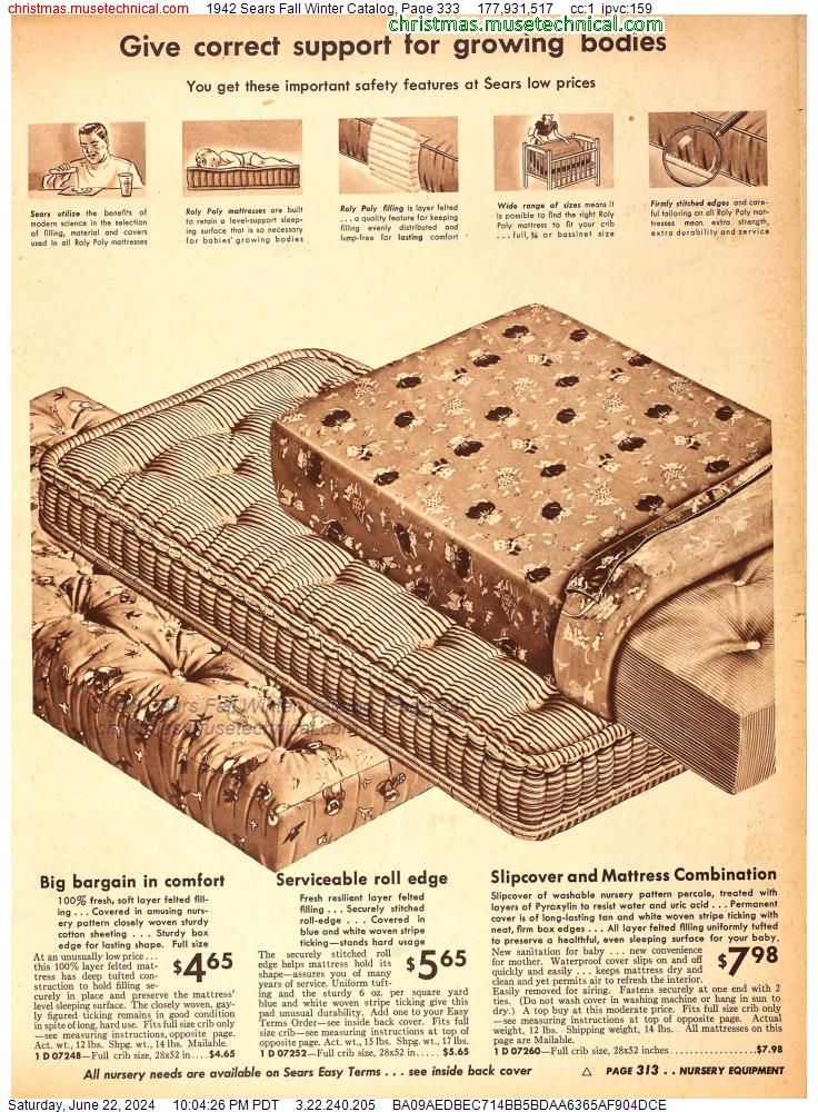 1942 Sears Fall Winter Catalog, Page 333