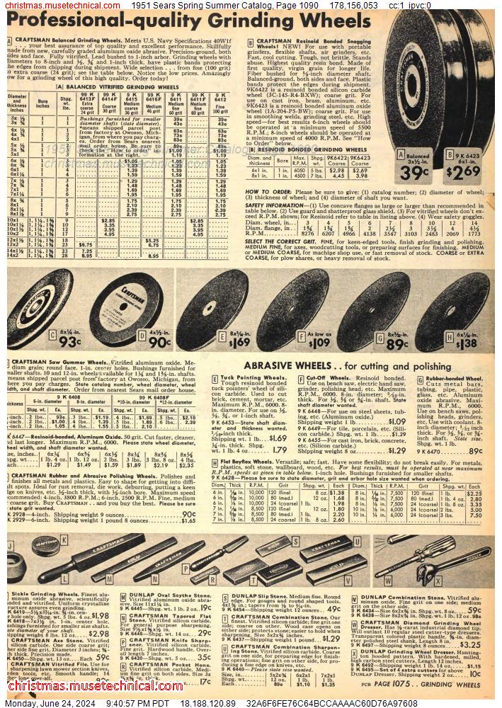 1951 Sears Spring Summer Catalog, Page 1090