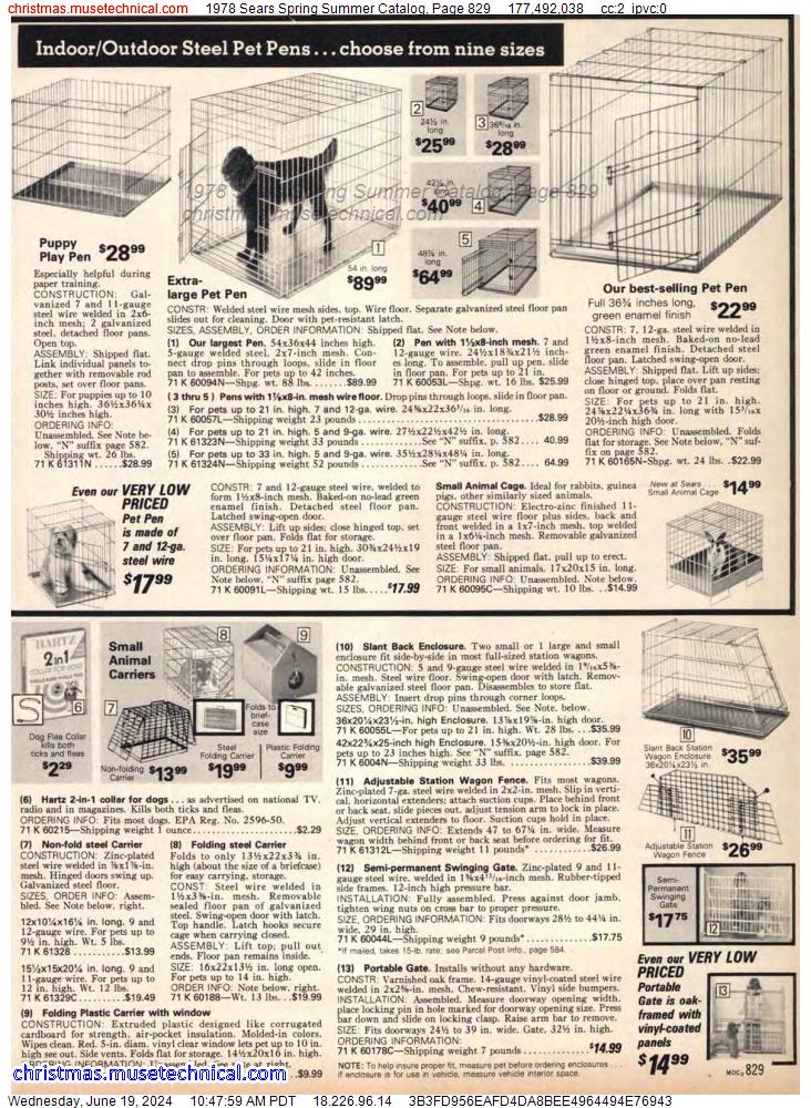 1978 Sears Spring Summer Catalog, Page 829