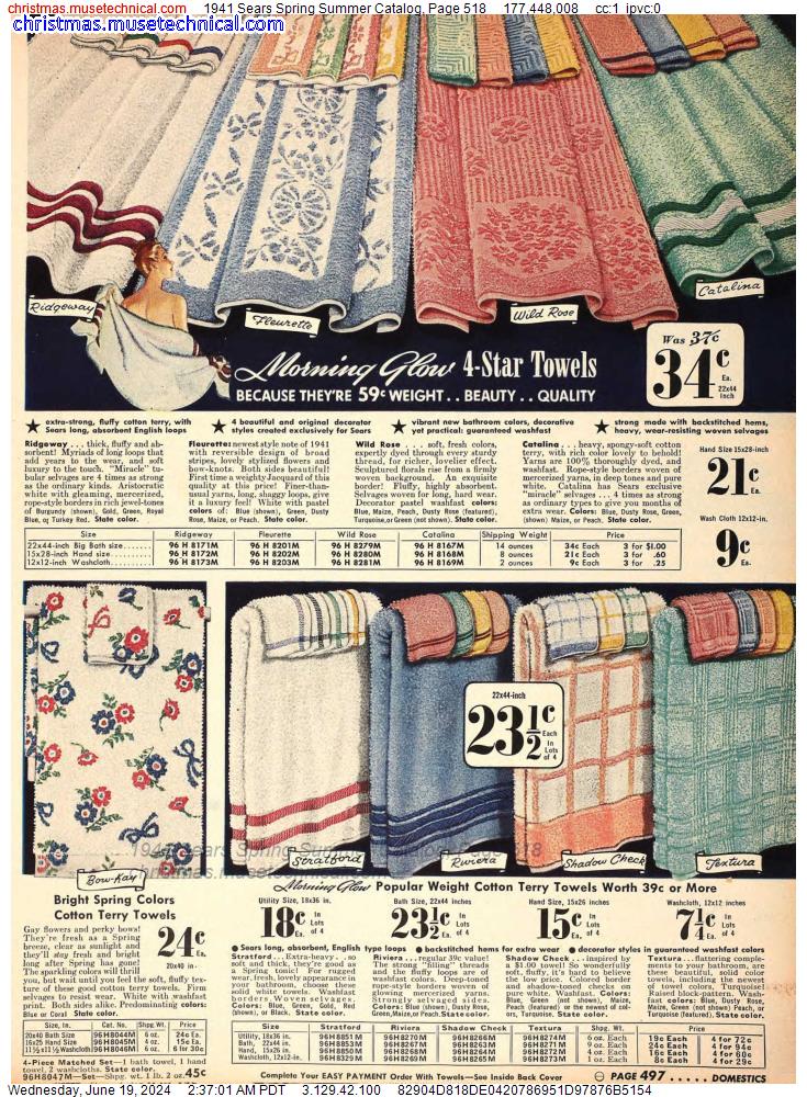 1941 Sears Spring Summer Catalog, Page 518