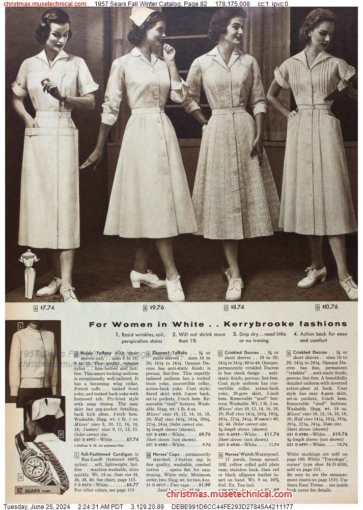 1957 Sears Fall Winter Catalog, Page 82