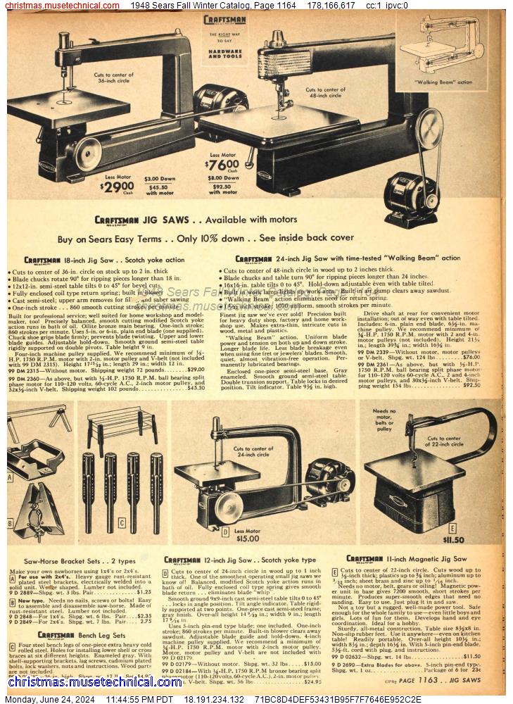 1948 Sears Fall Winter Catalog, Page 1164