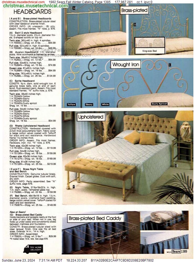 1982 Sears Fall Winter Catalog, Page 1385