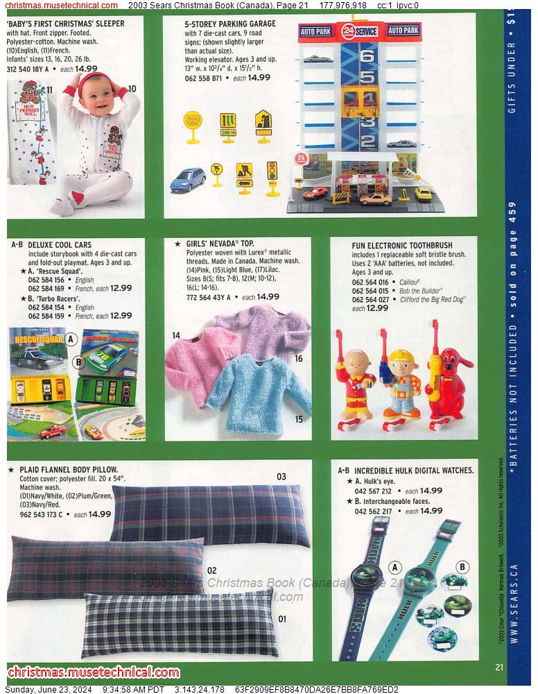 2003 Sears Christmas Book (Canada), Page 21