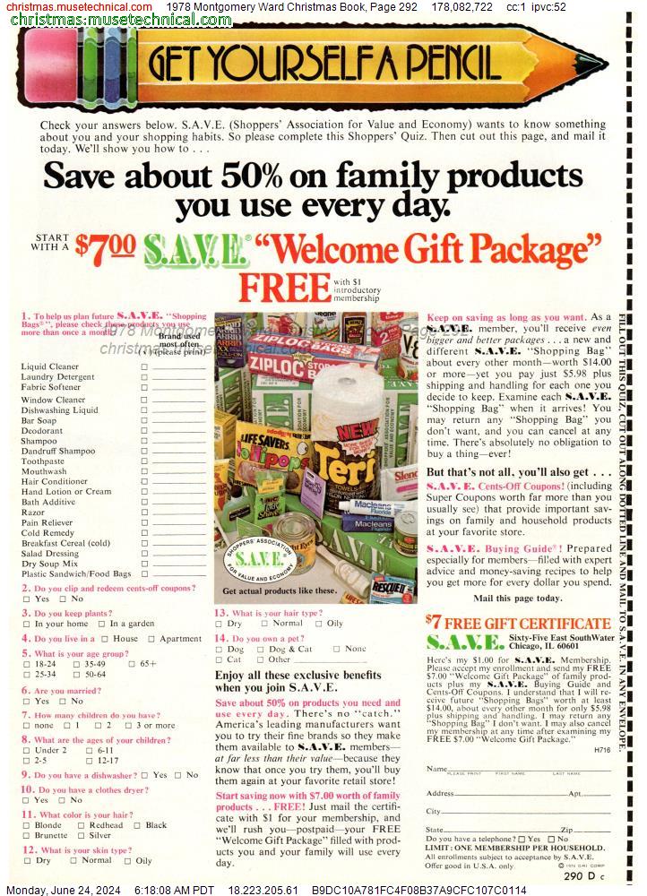 1978 Montgomery Ward Christmas Book, Page 292