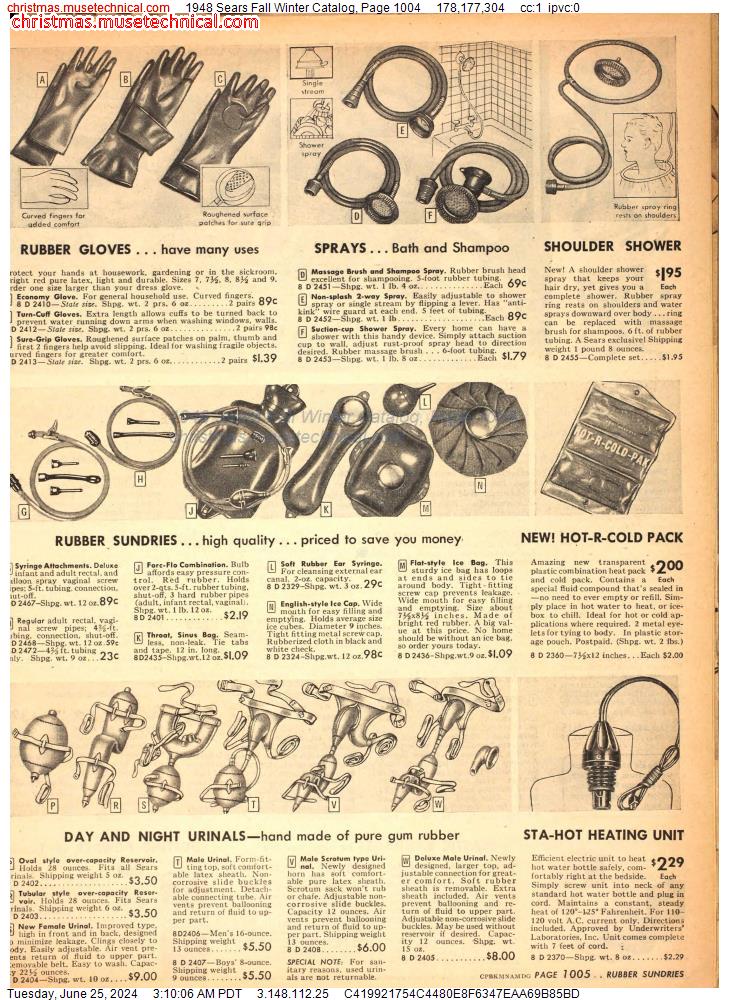 1948 Sears Fall Winter Catalog, Page 1004