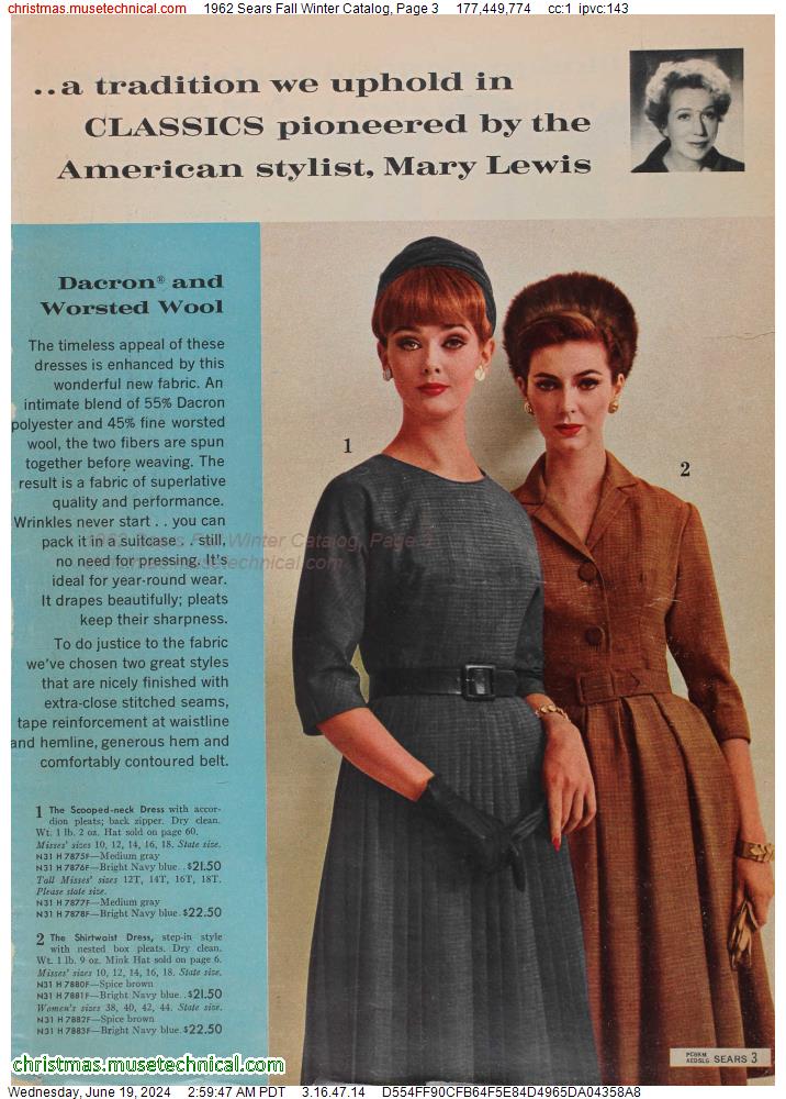 1962 Sears Fall Winter Catalog, Page 3