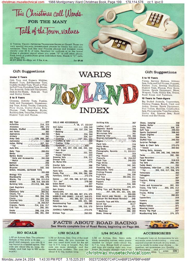 1966 Montgomery Ward Christmas Book, Page 199