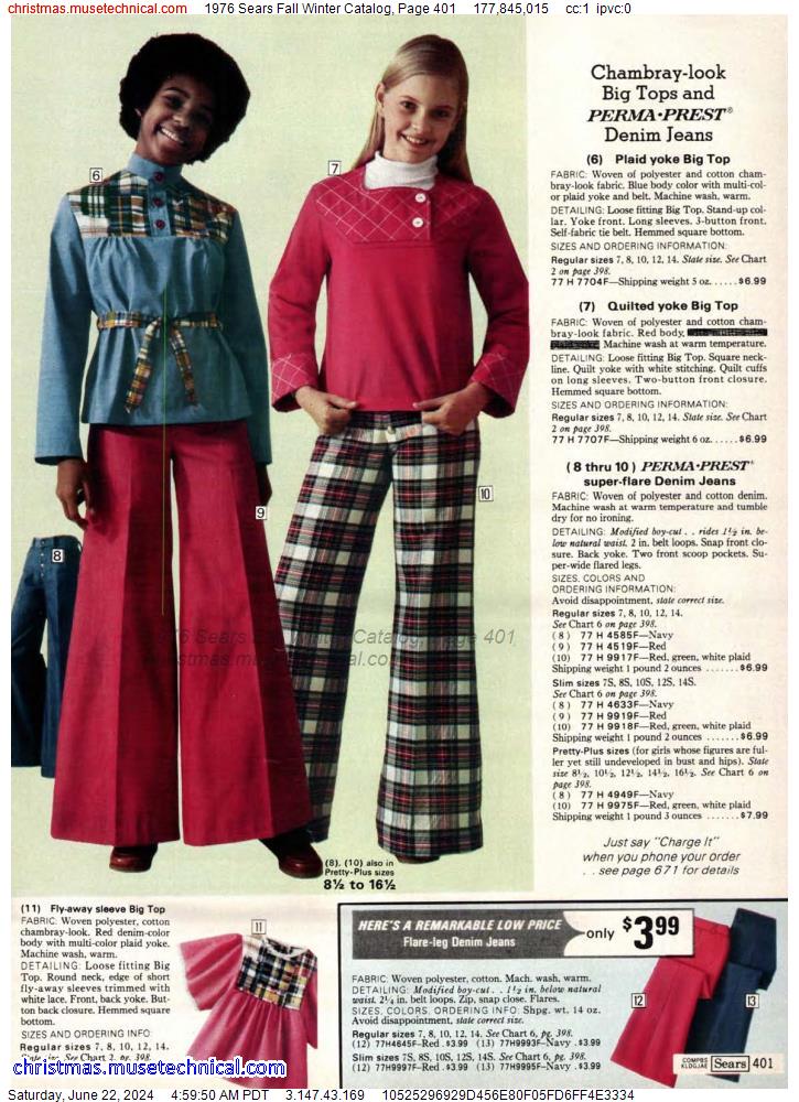 1976 Sears Fall Winter Catalog, Page 401