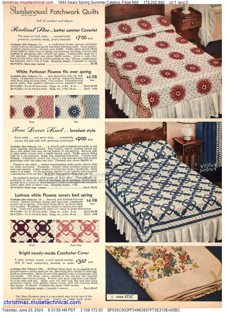 1944 Sears Spring Summer Catalog, Page 669