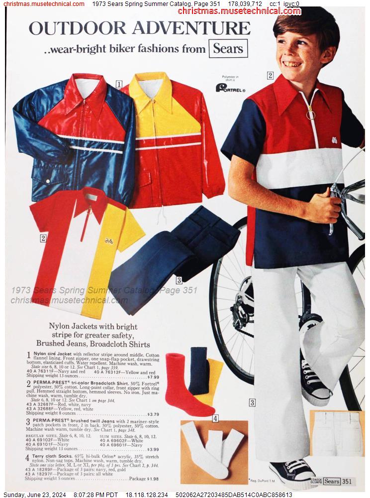 1973 Sears Spring Summer Catalog, Page 351