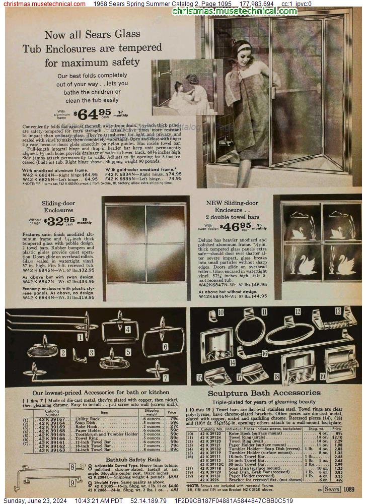 1968 Sears Spring Summer Catalog 2, Page 1095