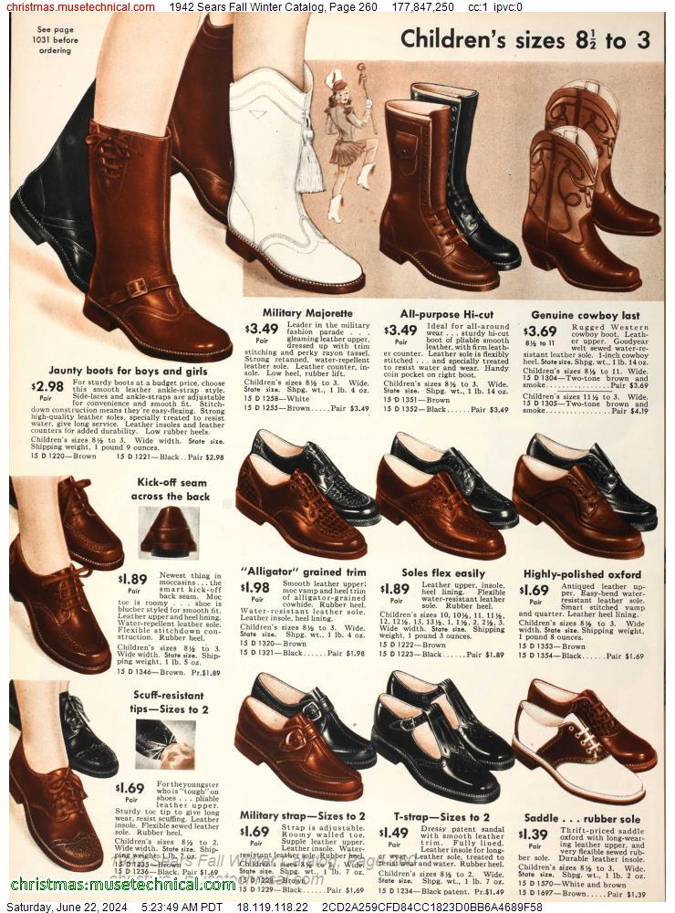 1942 Sears Fall Winter Catalog, Page 260