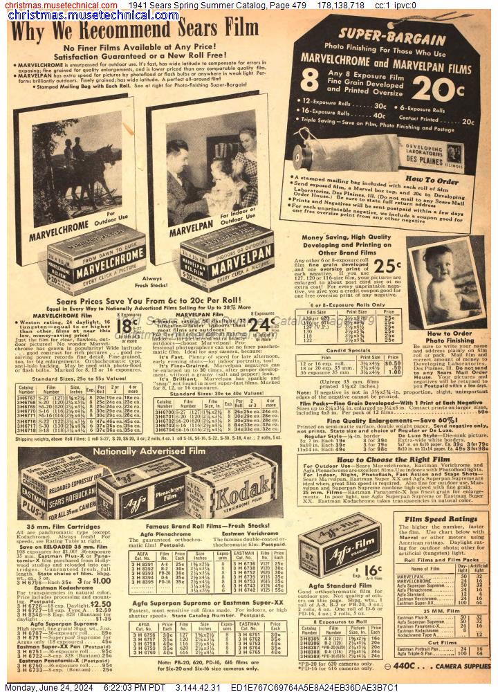 1941 Sears Spring Summer Catalog, Page 479