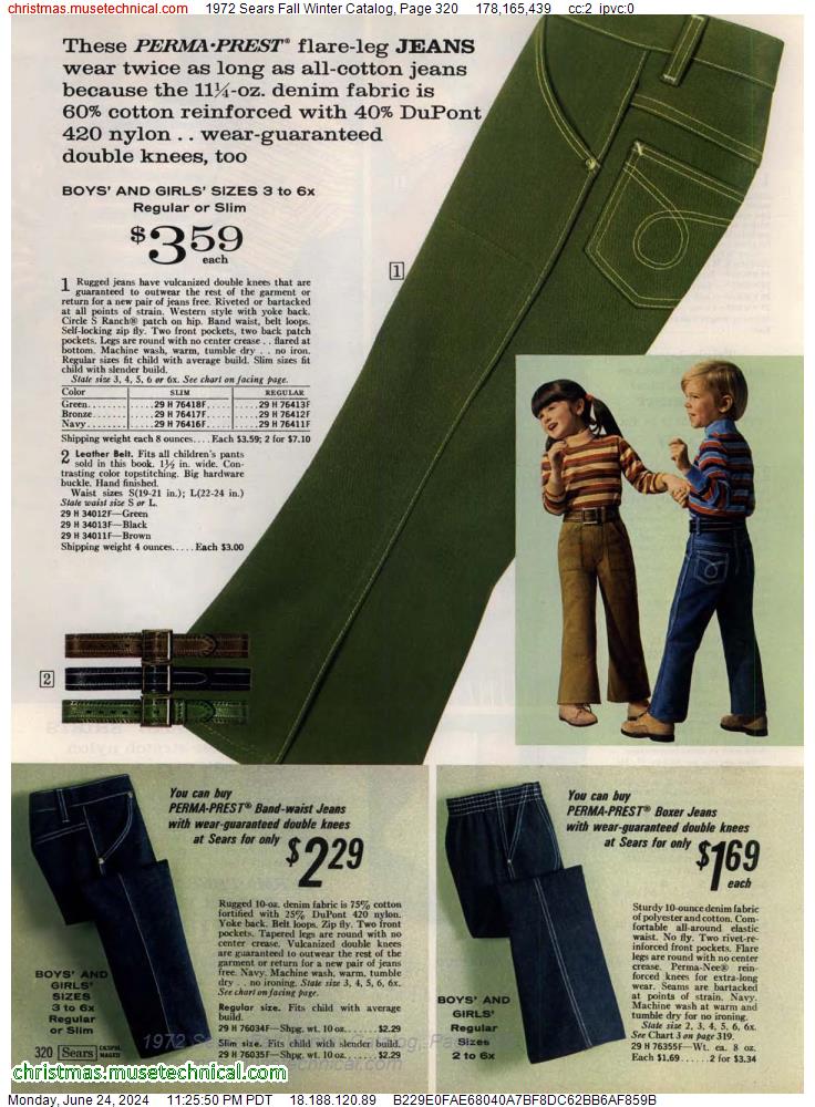 1972 Sears Fall Winter Catalog, Page 320