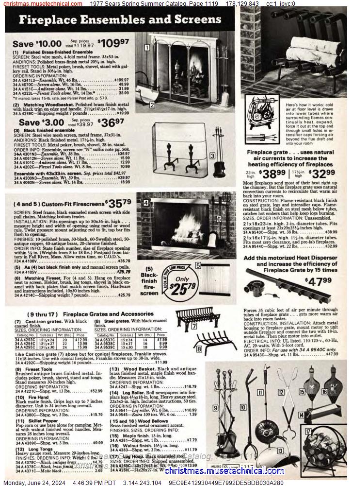 1977 Sears Spring Summer Catalog, Page 1119