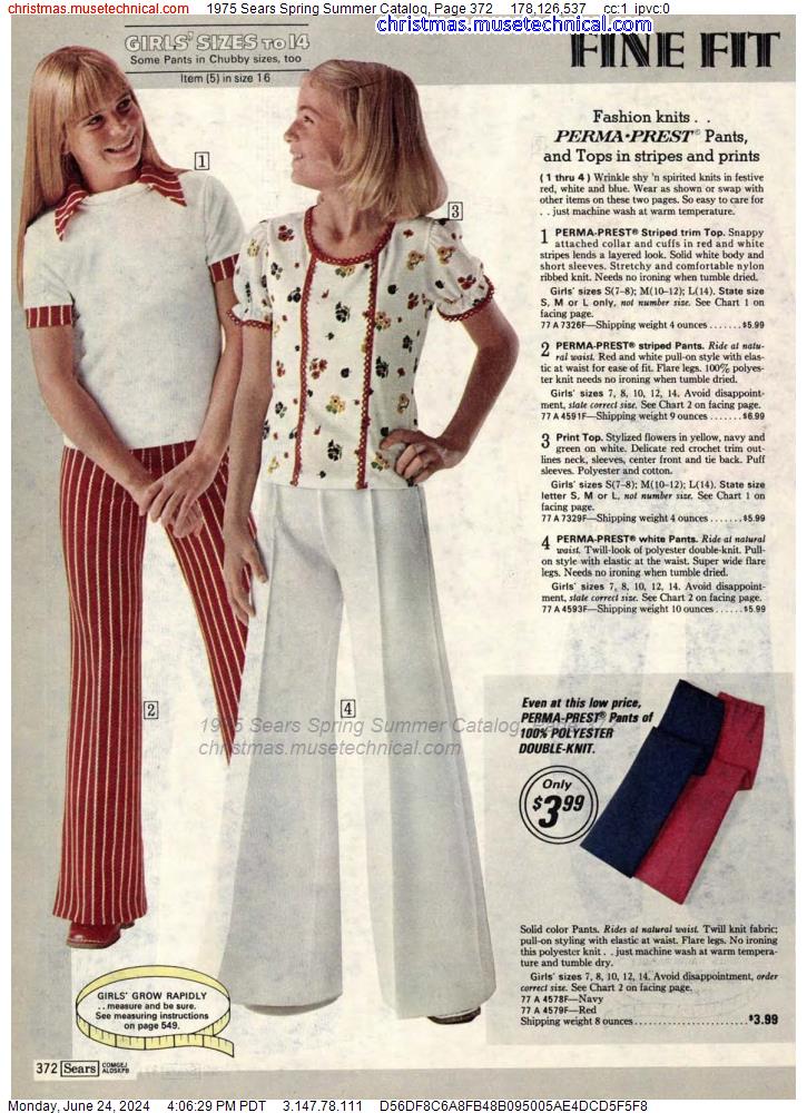 1975 Sears Spring Summer Catalog, Page 372