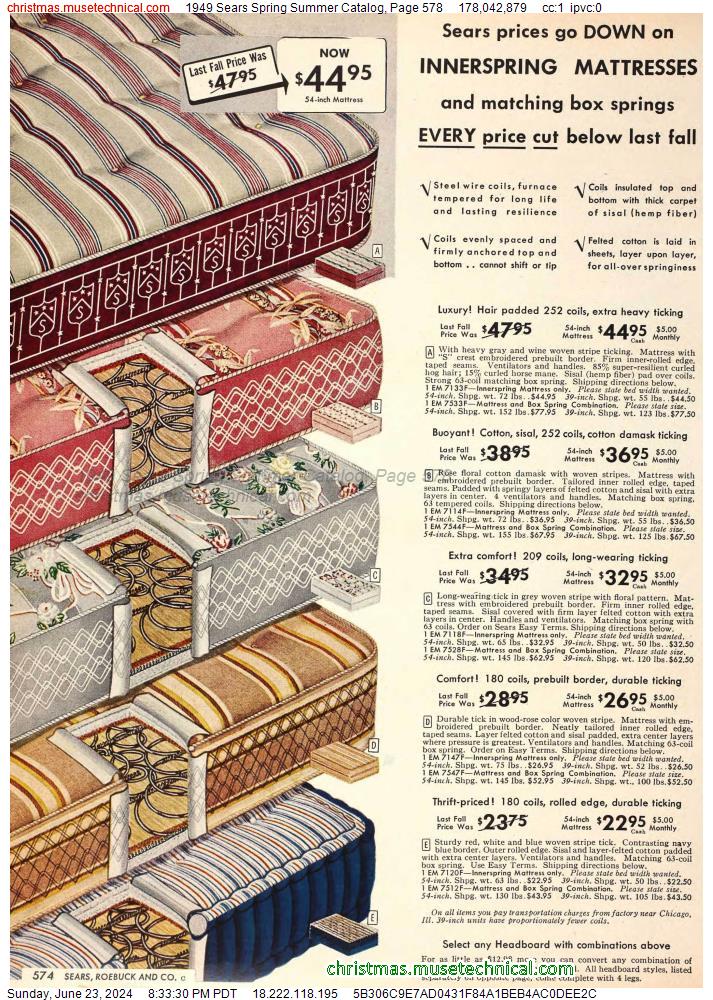 1949 Sears Spring Summer Catalog, Page 578