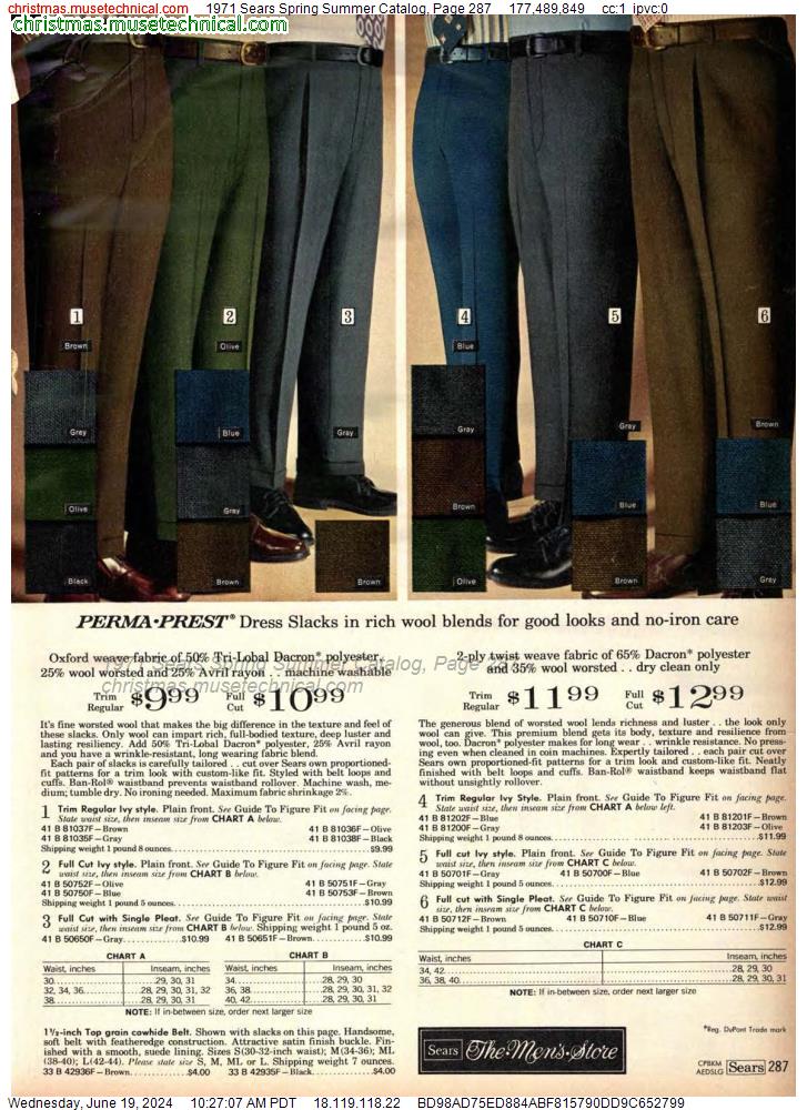 1971 Sears Spring Summer Catalog, Page 287