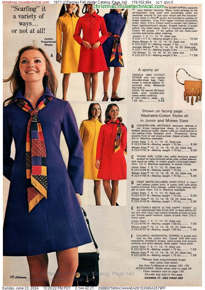 1971 JCPenney Fall Winter Catalog, Page 140