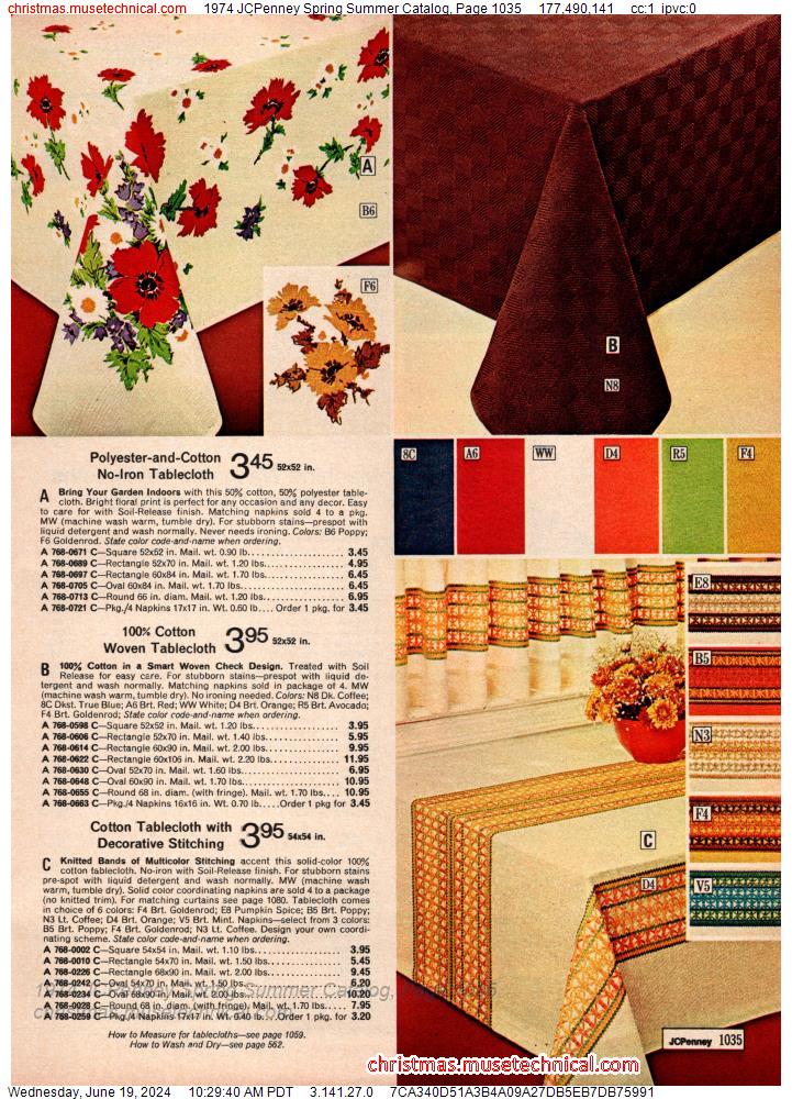 1974 JCPenney Spring Summer Catalog, Page 1035