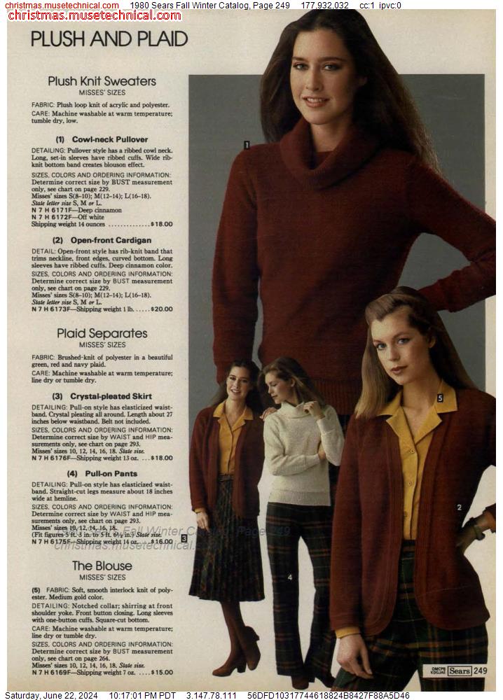 1980 Sears Fall Winter Catalog, Page 249