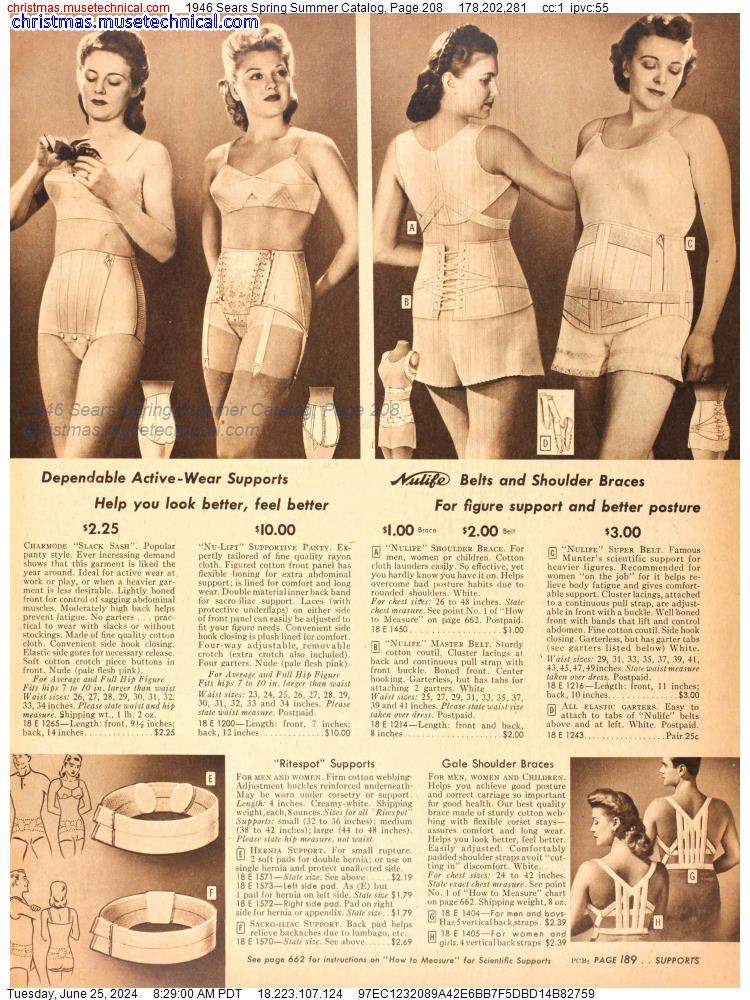 1946 Sears Spring Summer Catalog, Page 208