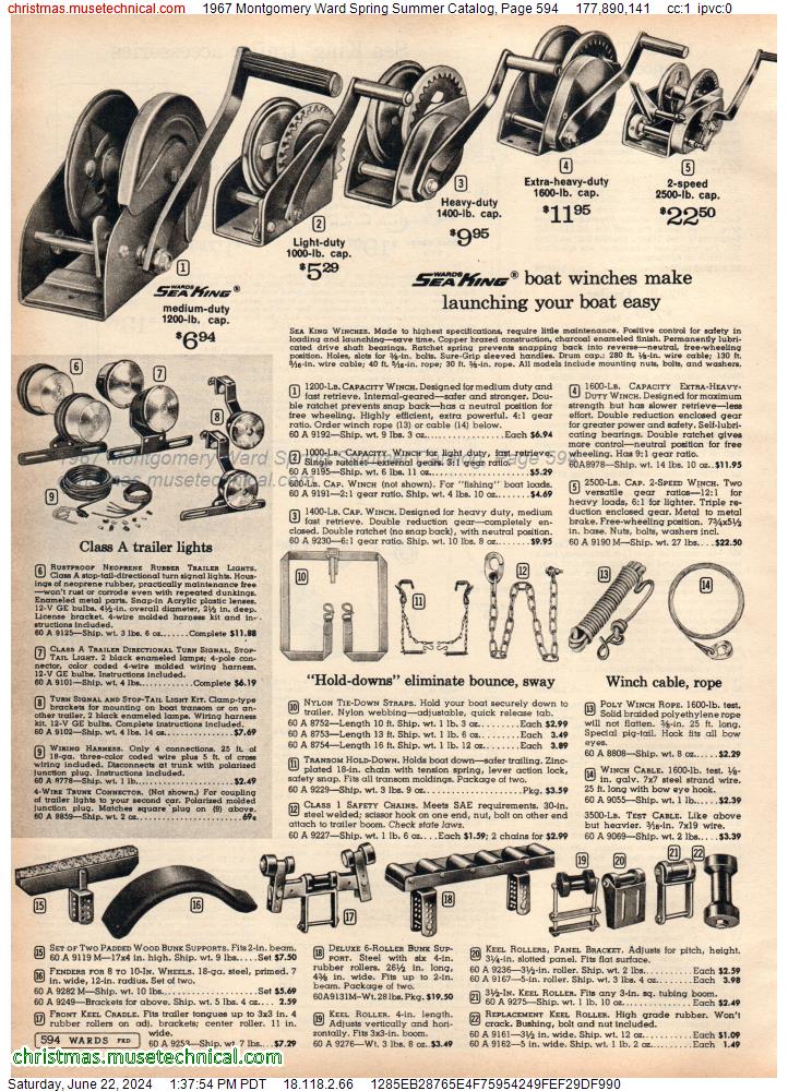 1967 Montgomery Ward Spring Summer Catalog, Page 594