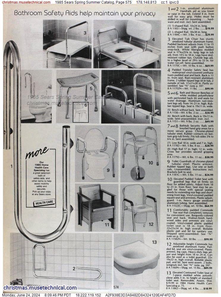 1985 Sears Spring Summer Catalog, Page 575