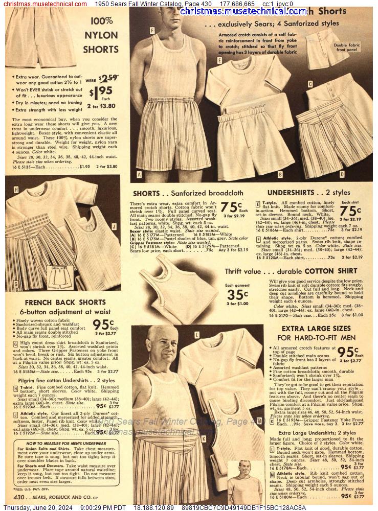 1950 Sears Fall Winter Catalog, Page 430