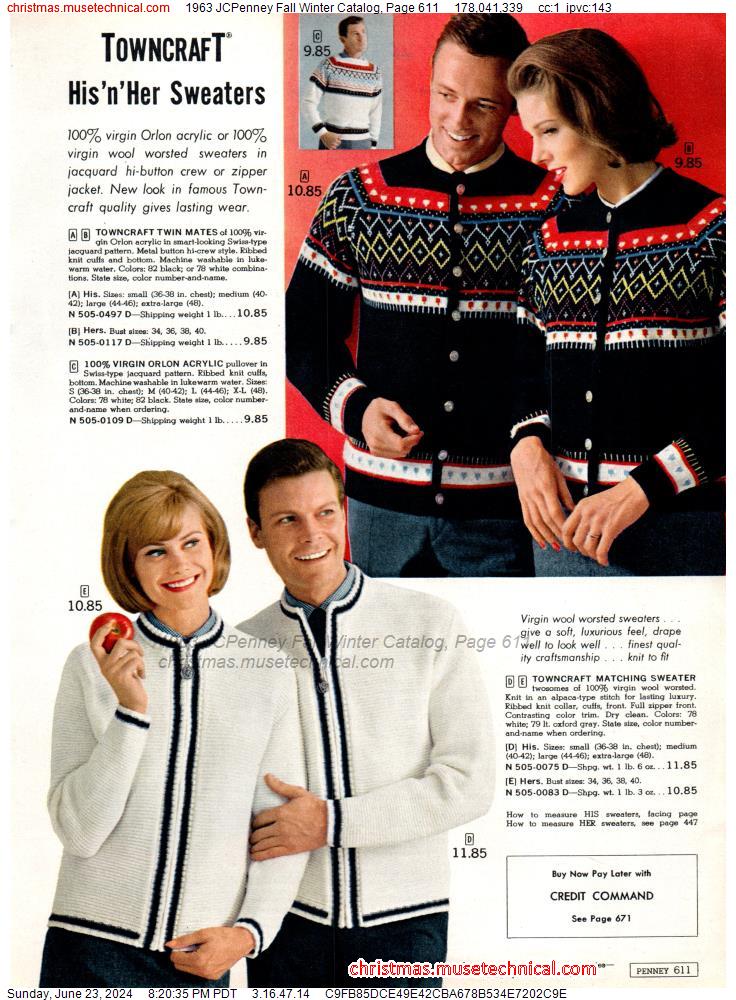 1963 JCPenney Fall Winter Catalog, Page 611