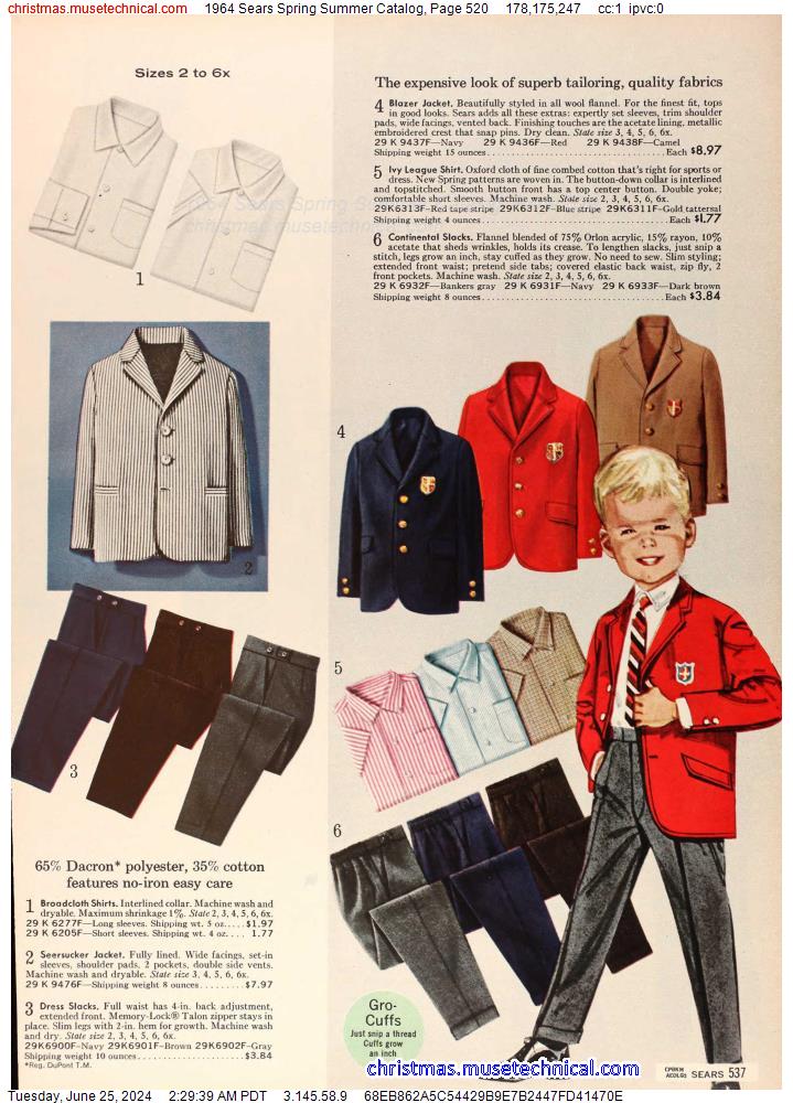 1964 Sears Spring Summer Catalog, Page 520