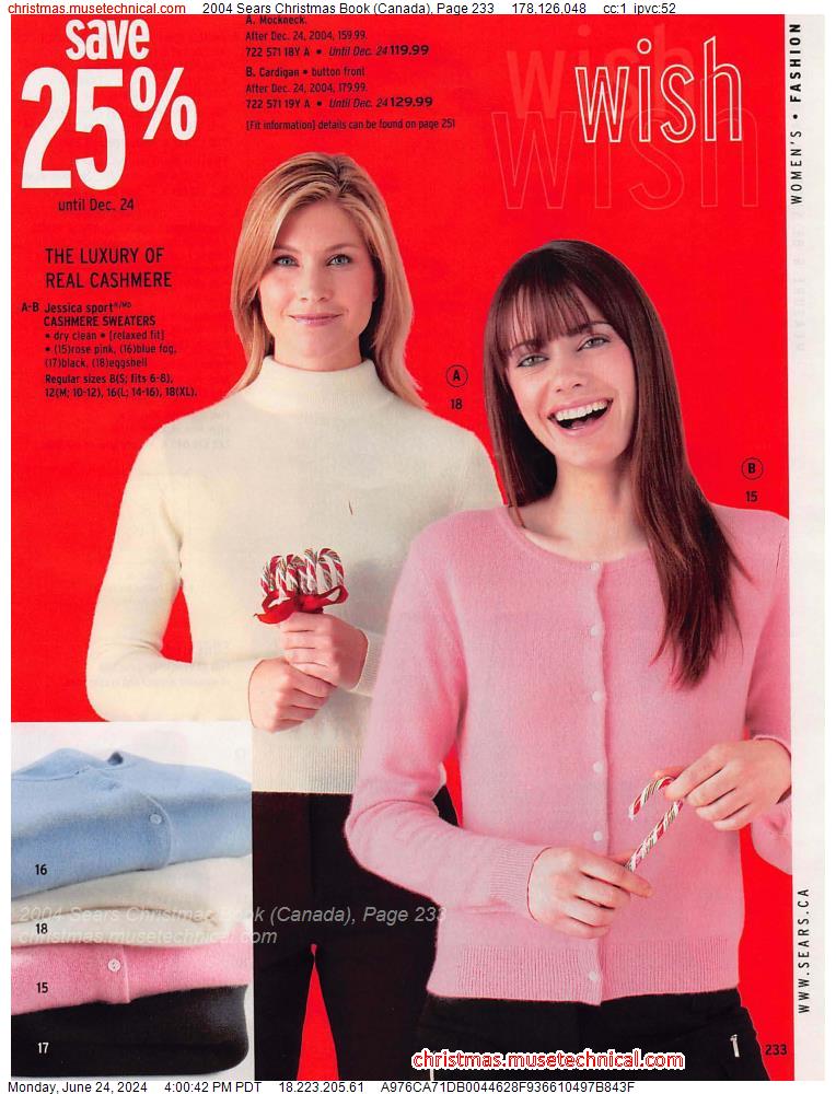 2004 Sears Christmas Book (Canada), Page 233