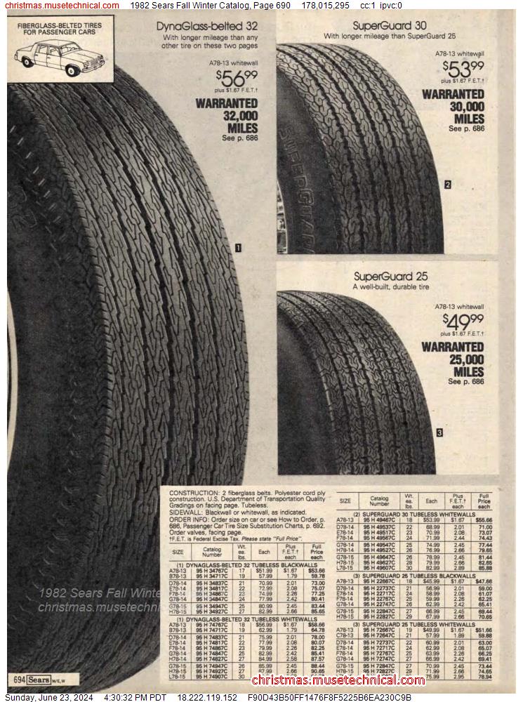 1982 Sears Fall Winter Catalog, Page 690