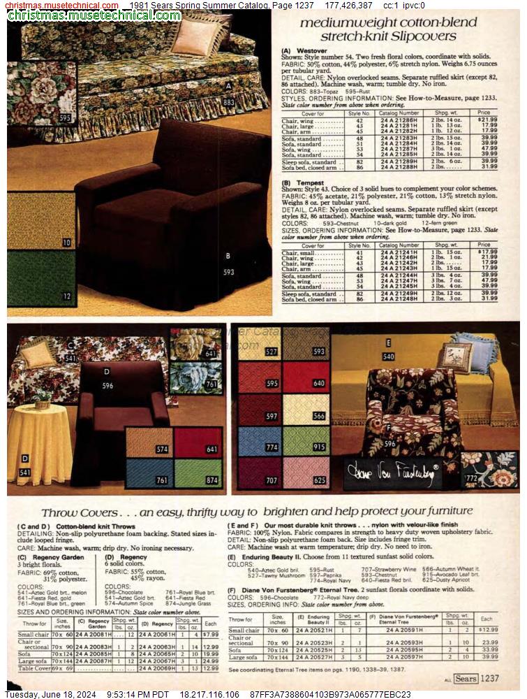 1981 Sears Spring Summer Catalog, Page 1237