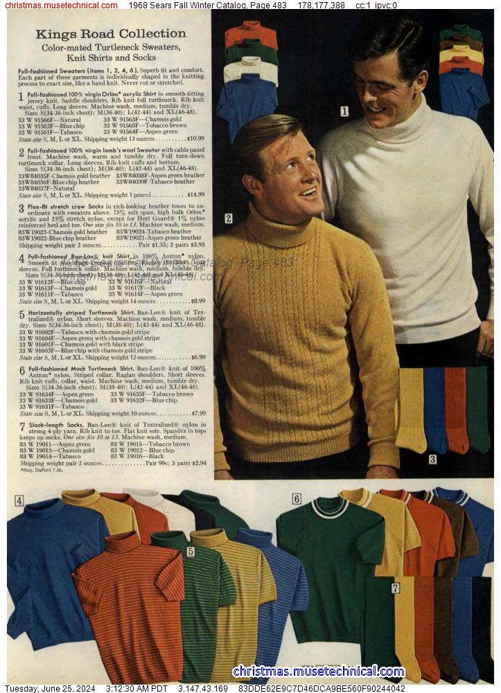 1968 Sears Fall Winter Catalog, Page 483